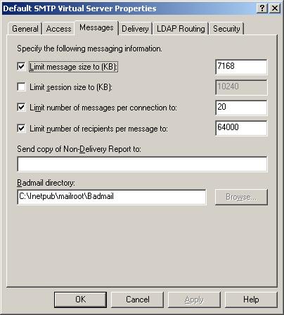 Windows 2003 Server SMTP